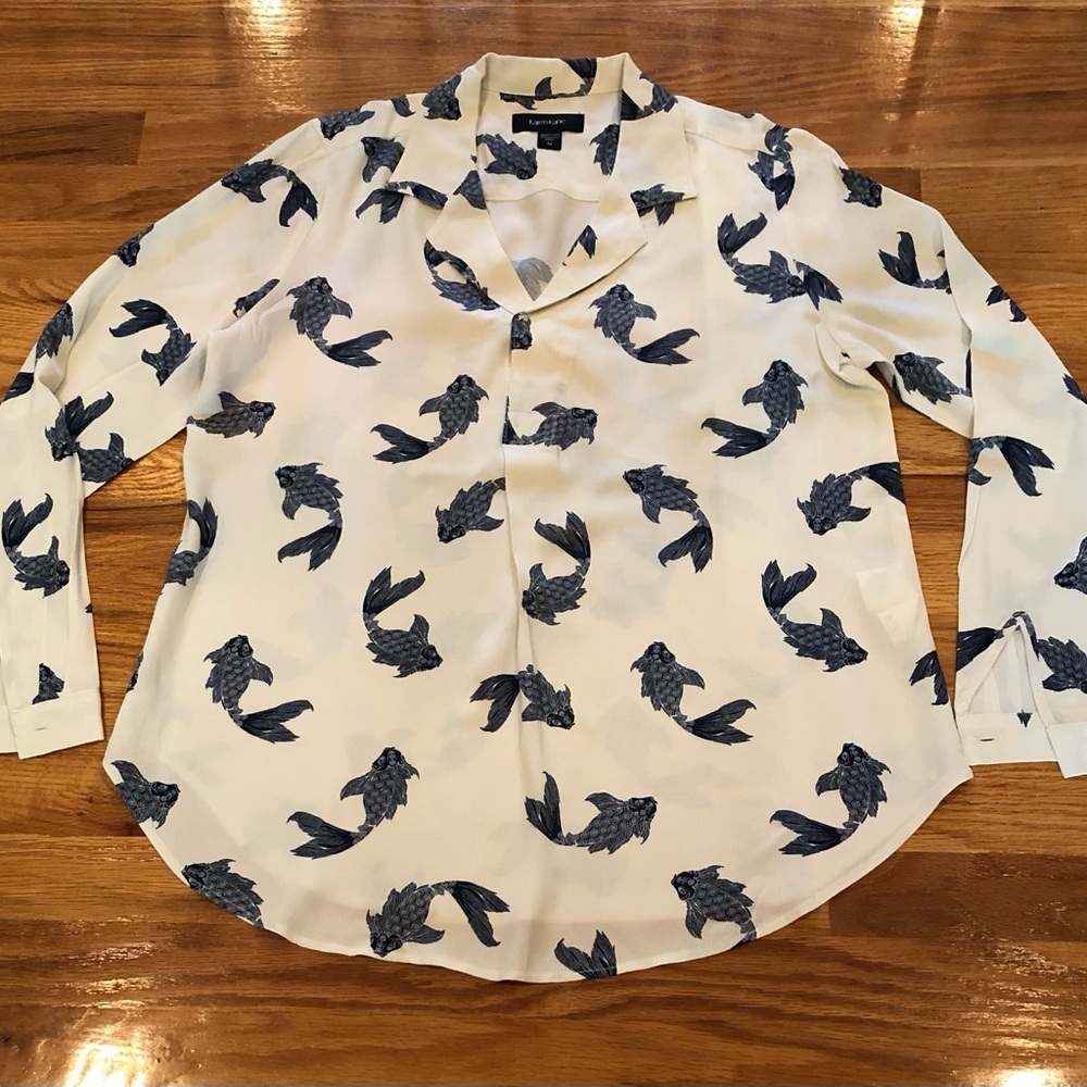 Karen Kane Koi fish blouse size medium